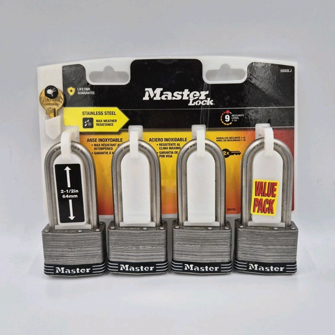 Master Lock Outdoor Keyed Alike Padlocks Value Pack Stainless Steel Shackle