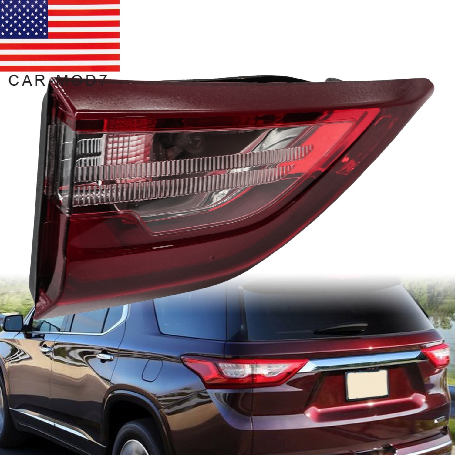 Left Driver Side Inner LED Tail Light Assy For 2018-2021 Chevrolet Traverse Red