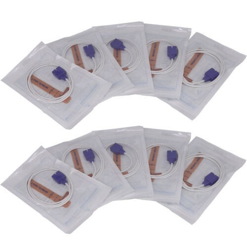 10pcs 9Pin Disposable Neonate/Adult Oximax SpO2 Sensor Compatible MAX-I，US