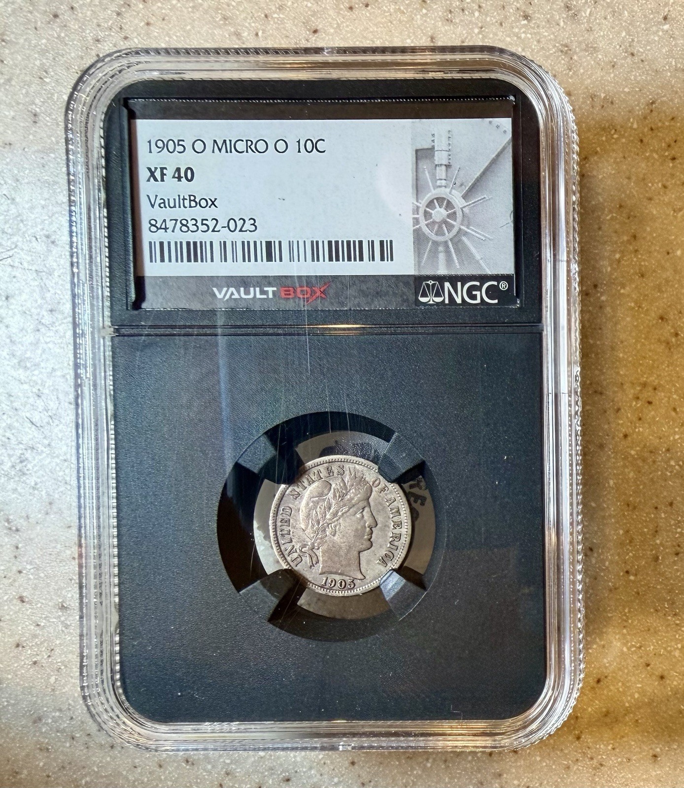 1905-O Barber Dime Micro O Variety – NGC XF40 – Scarce & Collectible Variety!