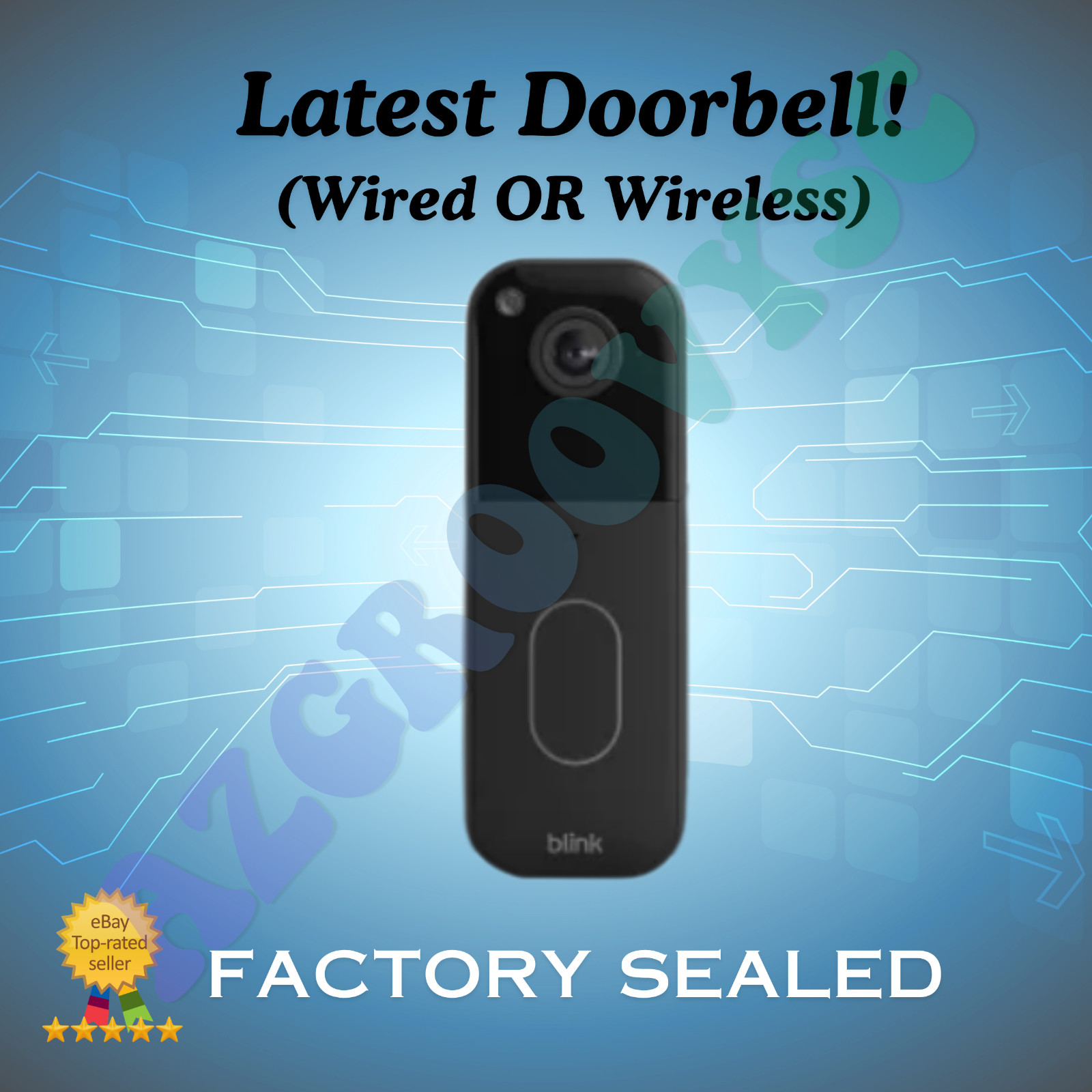 Blink Video Doorbell (Latest Model) Head-to-toe HD view, 2-Year Battery - SEALED
