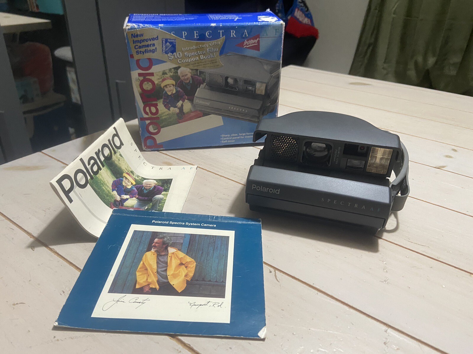 Polaroid Spectra Film Camera With Box & Instruction Booklet - Untested