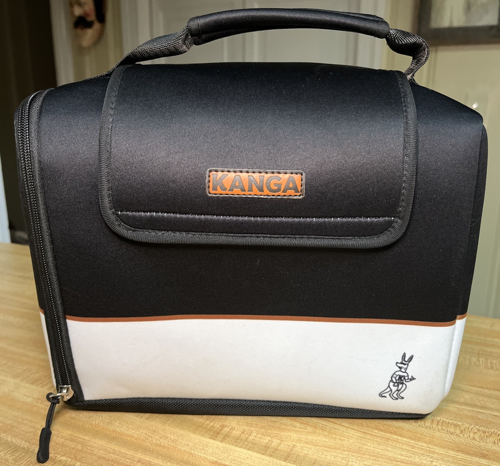 Kanga Beer/Can/Soda Cooler Bag, Insulated Case Mate, 12 Pack, Black & White
