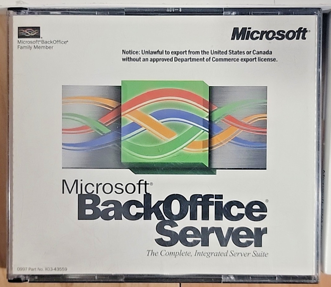 Microsoft BackOffice Server 2000 - Software 5 Clients - CD 6-Disc Set & Key READ