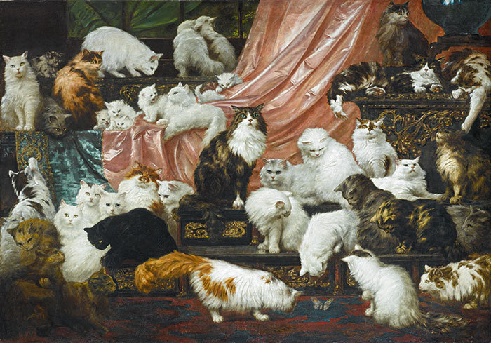 Cats # 30 - 8 x 10 Tee Shirt Iron On Transfer "My Wife's Lovers" by Kahler 1891