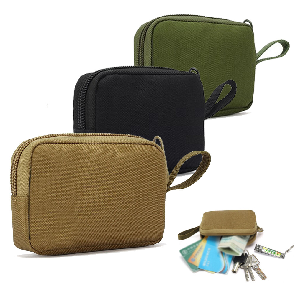 Tactical Mini Wallet Card Key Pocket Waterproof Pouch Hunting Outdoor Waist Bag