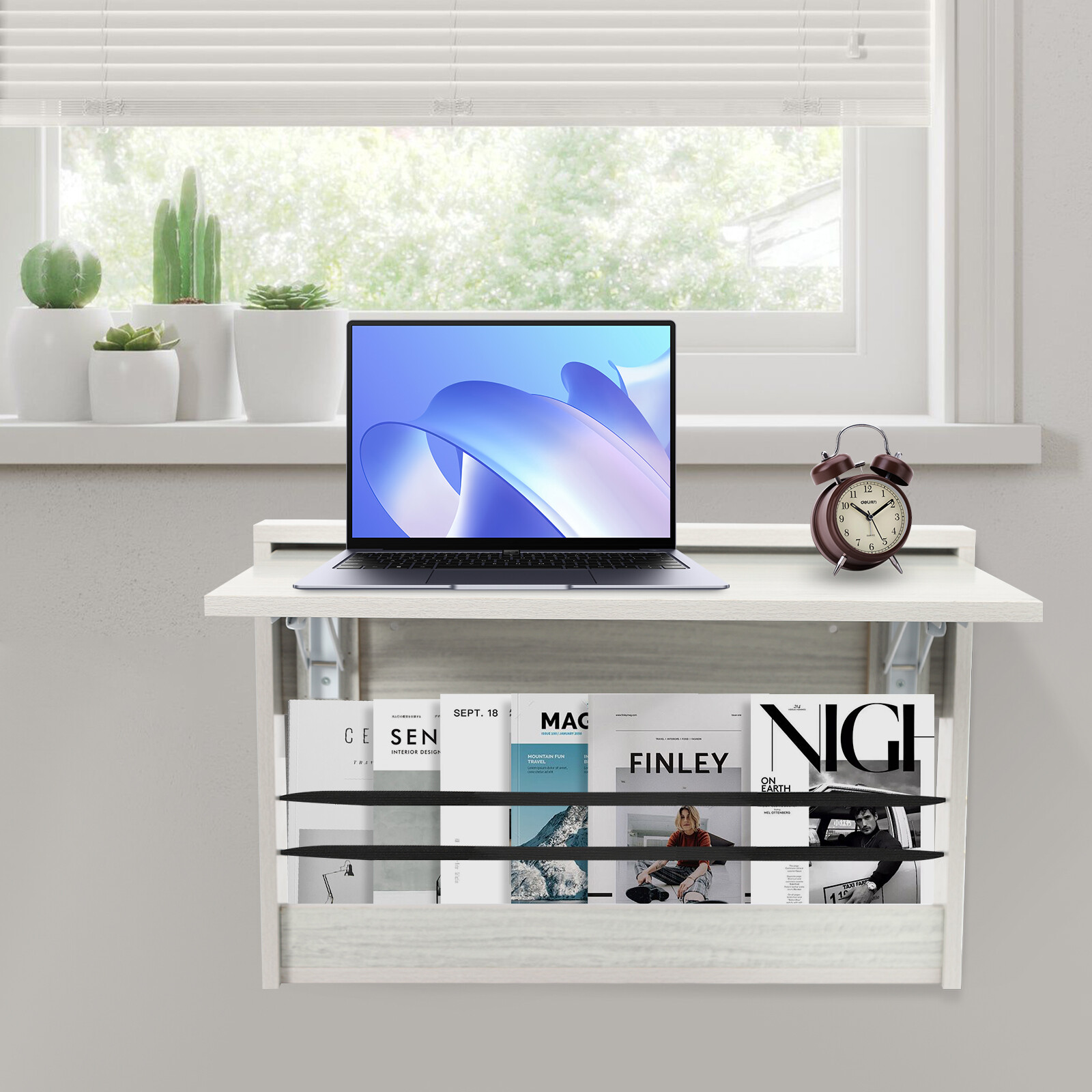 Folding Table Wall Mounted Folding Table Study Table Space Saving 23.6*13 in