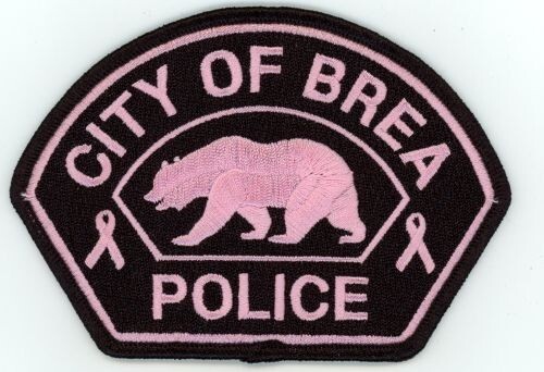 CALIFORNIA CA BREA POLICE PINK BREAST CANCER NICE SHOULDER PATCH SHERIFF