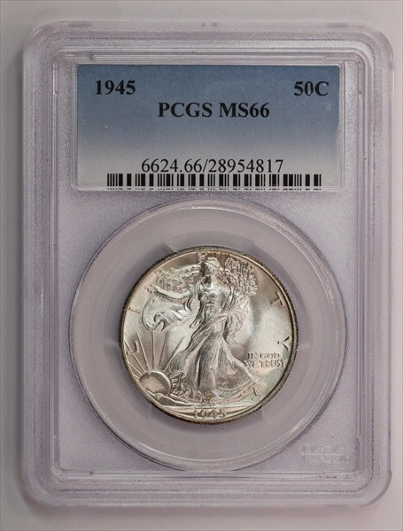 1945 Walking Liberty Half Dollar PCGS MS66