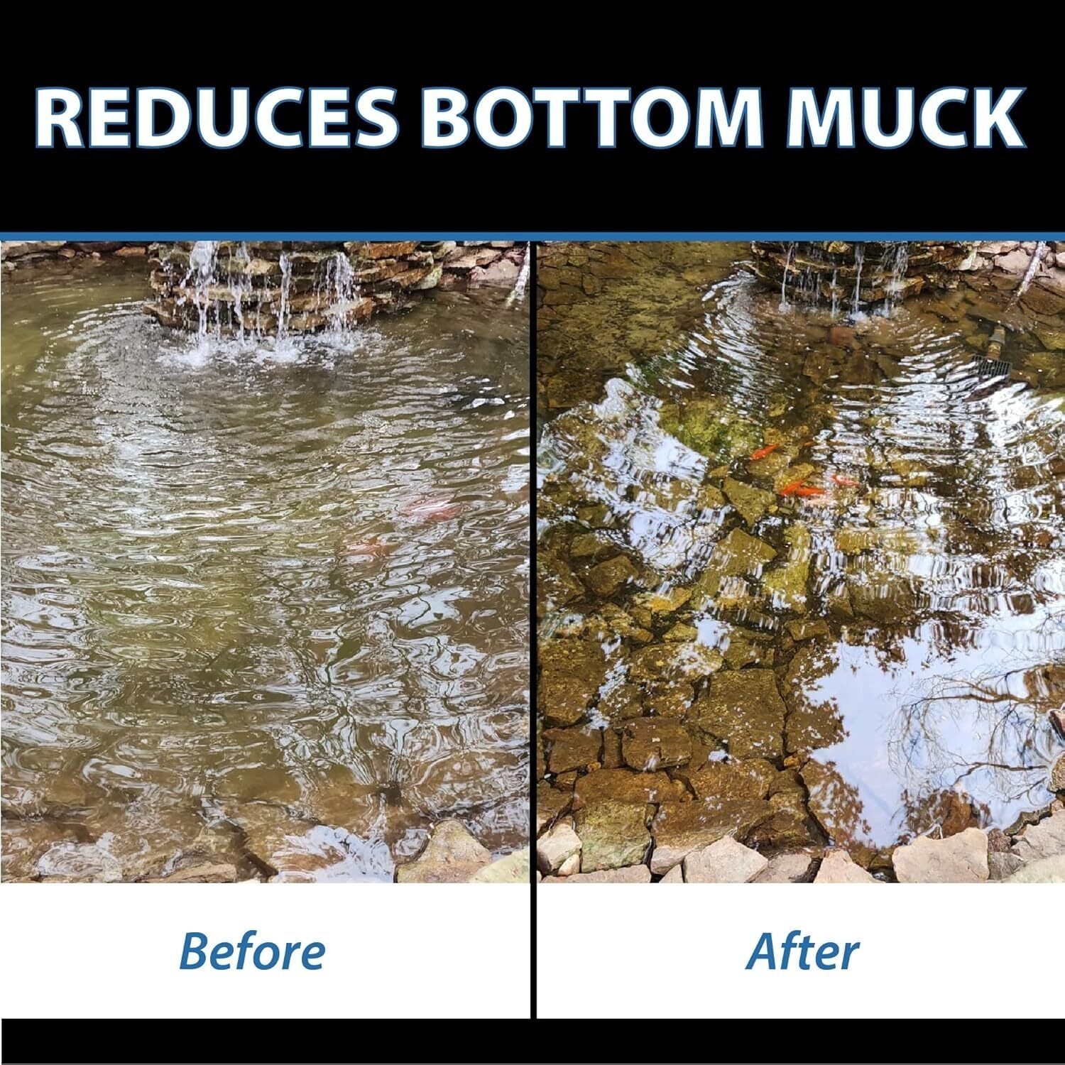 Natural Pond Muck Treatment Water Garden Fountain Bird Bath Sludge Remover 96 ct