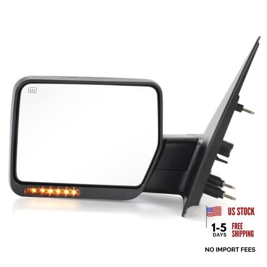 Towing Mirror Compatible with 2007-2014 F150, For 07-14 F150/Left Driver Side