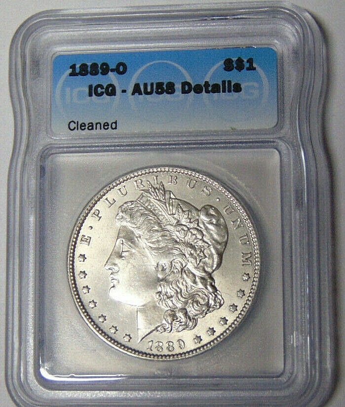 ICG AU58 Detail 1889-O Morgan Silver Dollar New Orleans Mint #3274542803