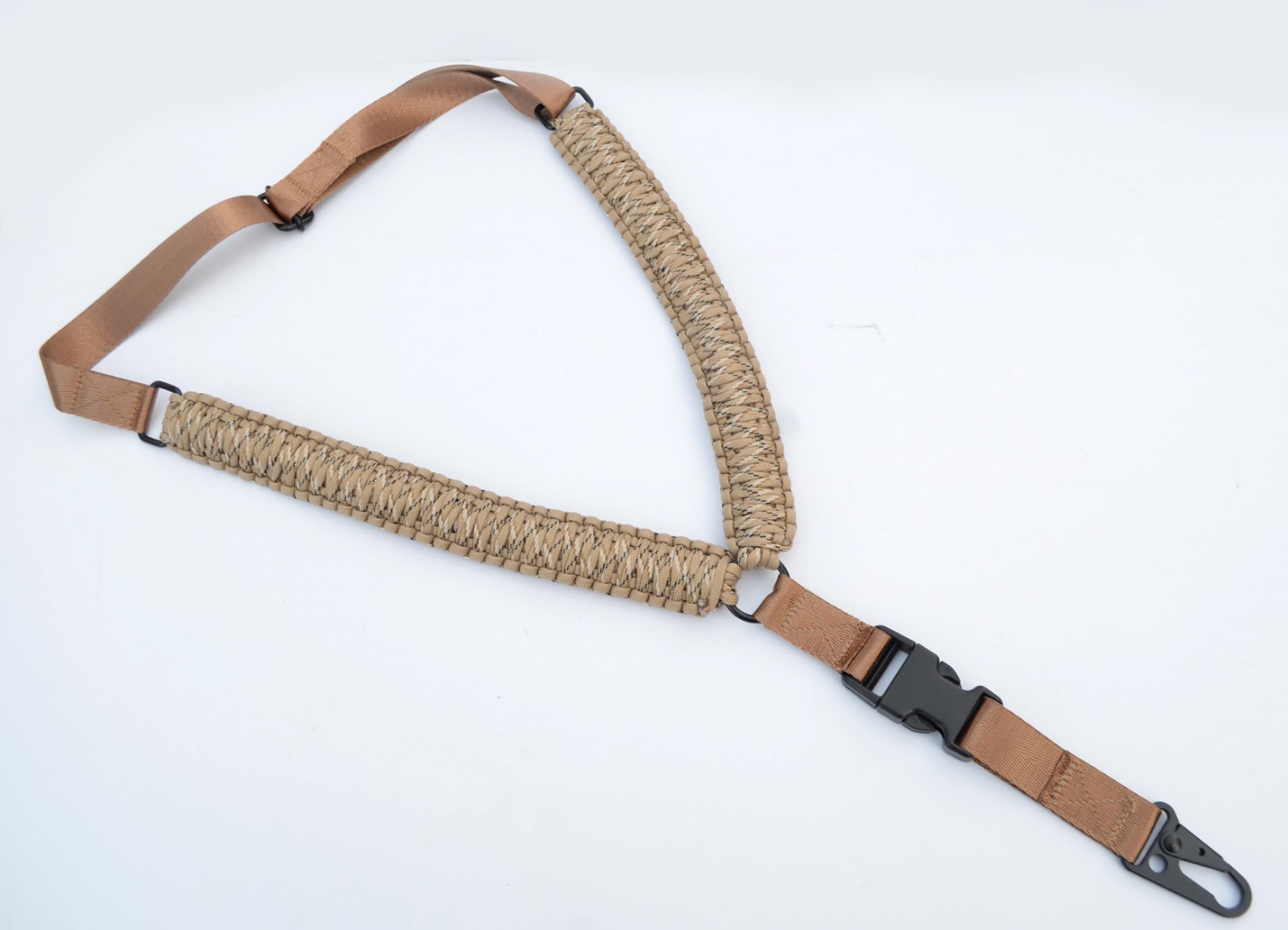 Tactical 550 Paracord Rifle Gun Sling Single Point Airsoft - 34" (Tan / Sand)