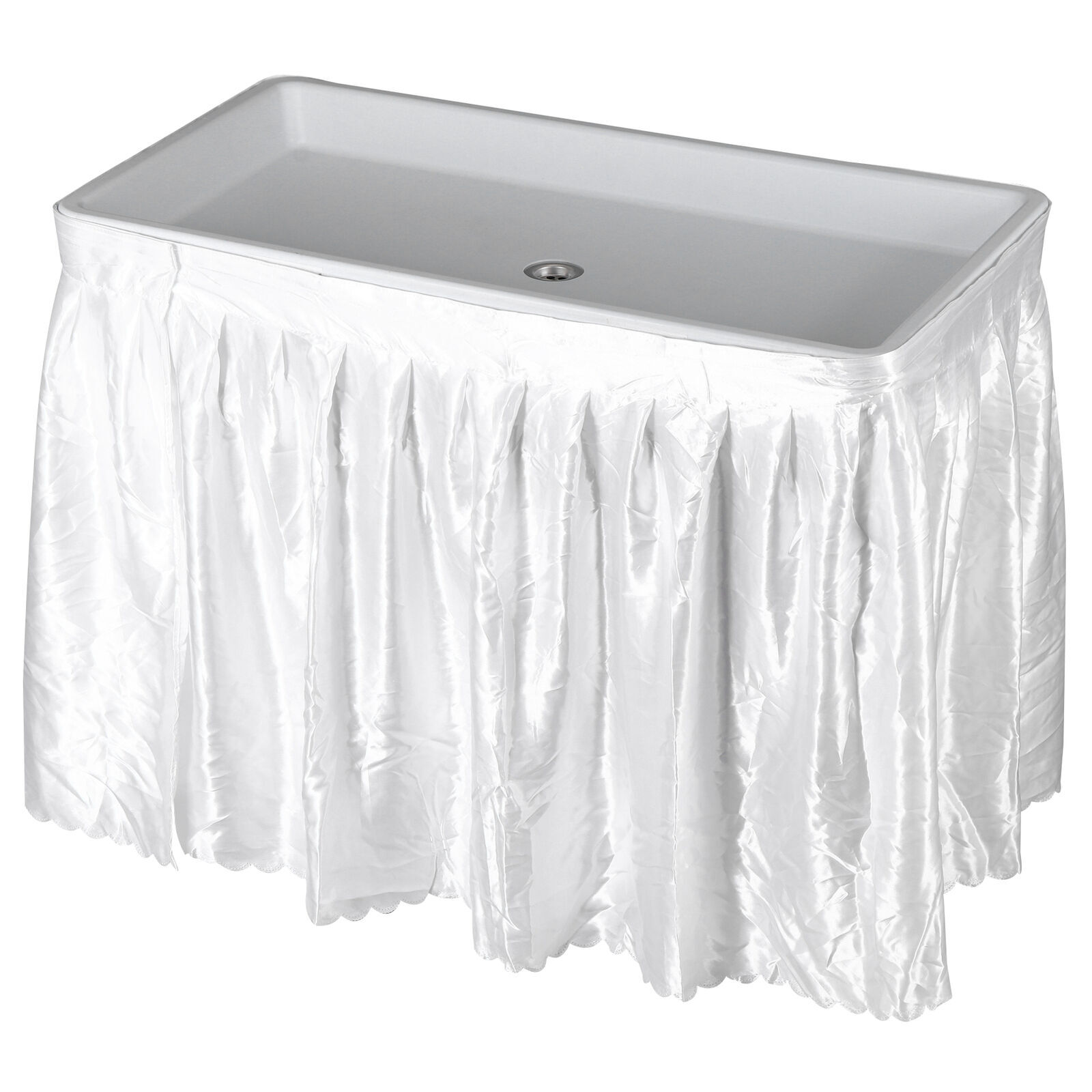 Party Ice Table W/ Cooler Matching Skirt For Elegant Refreshment Display HDPE