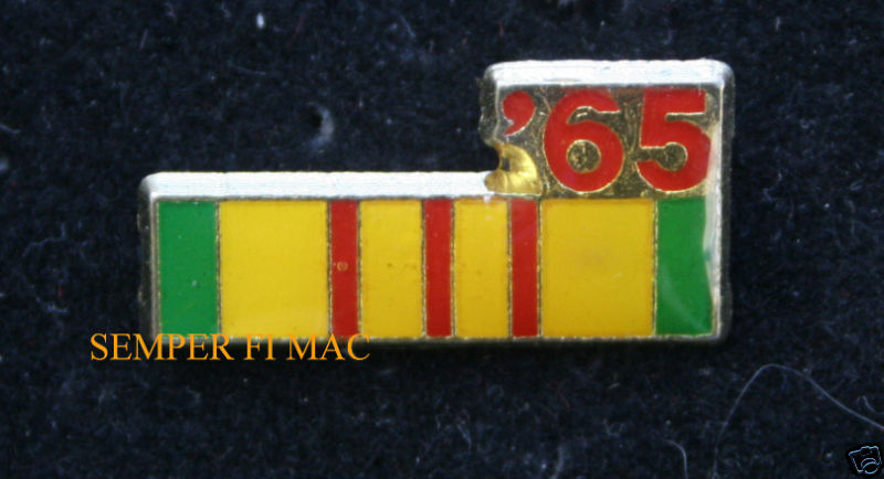65 VIETNAM SERVICE RIBBON PIN US AIR FORCE COAST GUARD MARINES NAVY ARMY VET