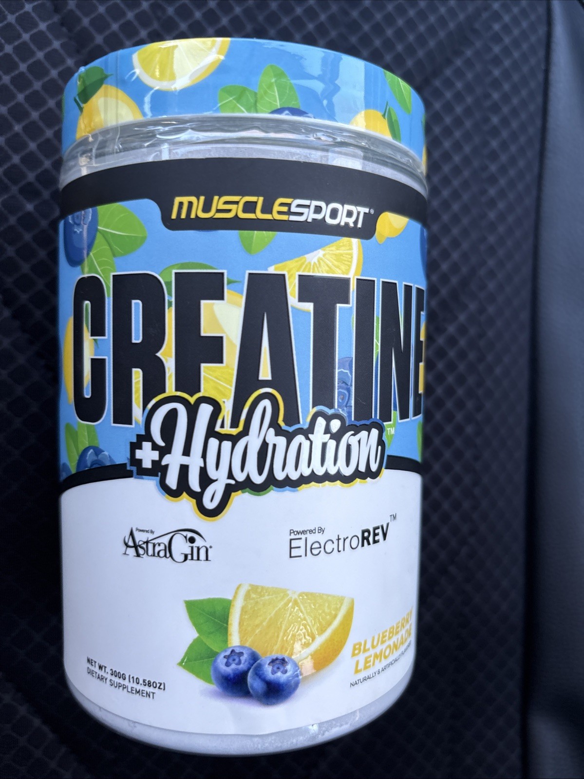 MuscleSport Creatine+Hydration Blueberry Lemonade NET WT. 300 G (10.48OZ) Sealed