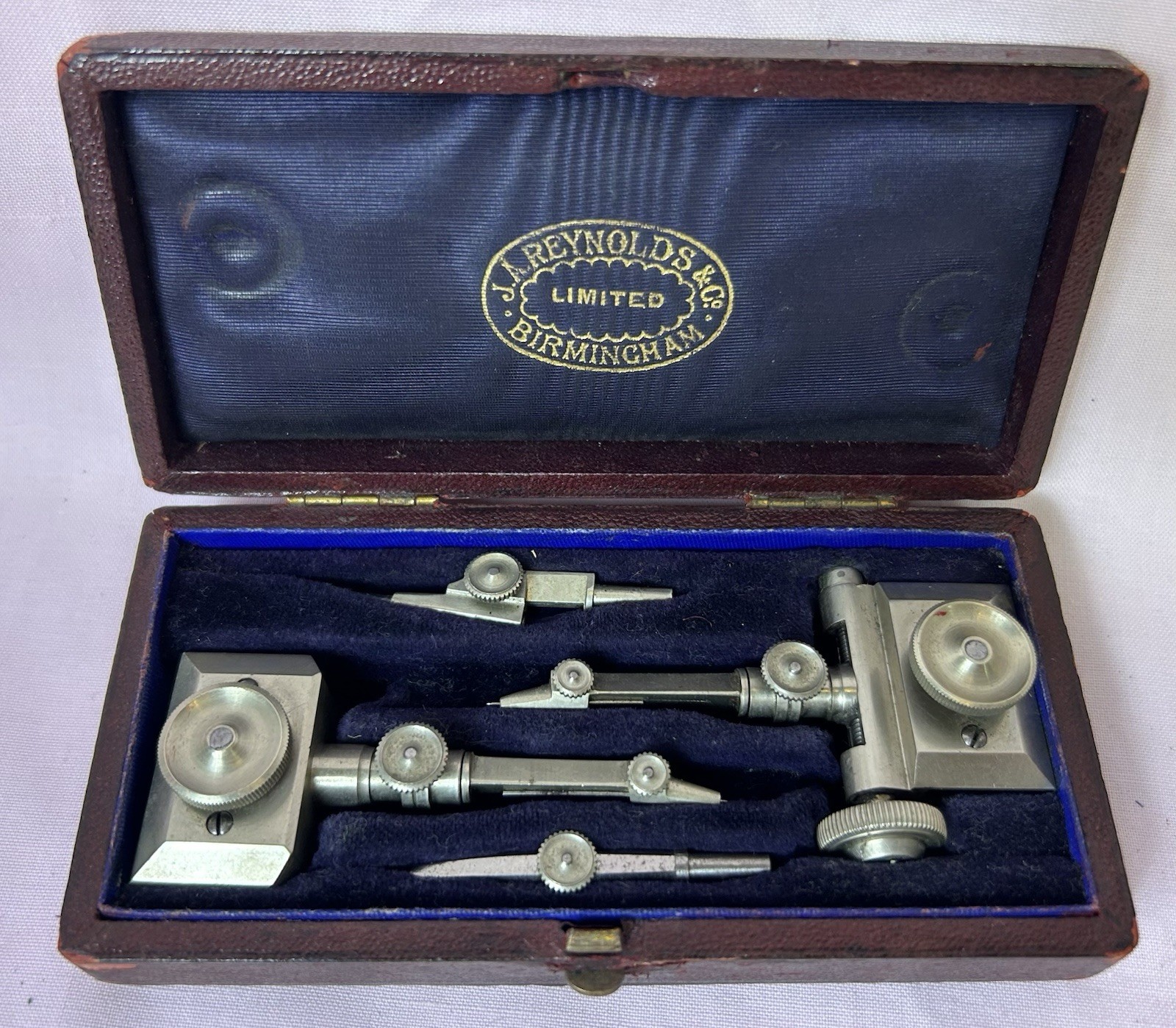 Vintage Beam Compass, Trammel Point Set, J A Reynolds & Co Ltd, Birmingham