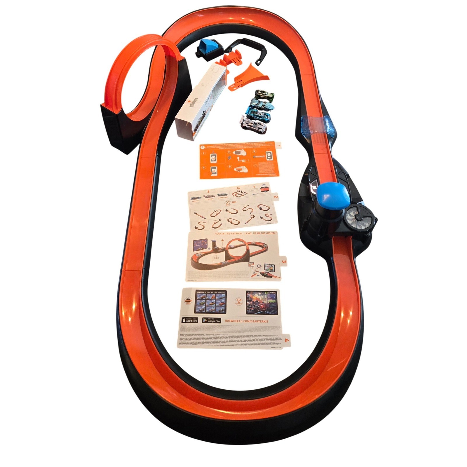 Hot Wheels ID Smart Track Starter Kit with 4 Cars and Rodger Dodger
