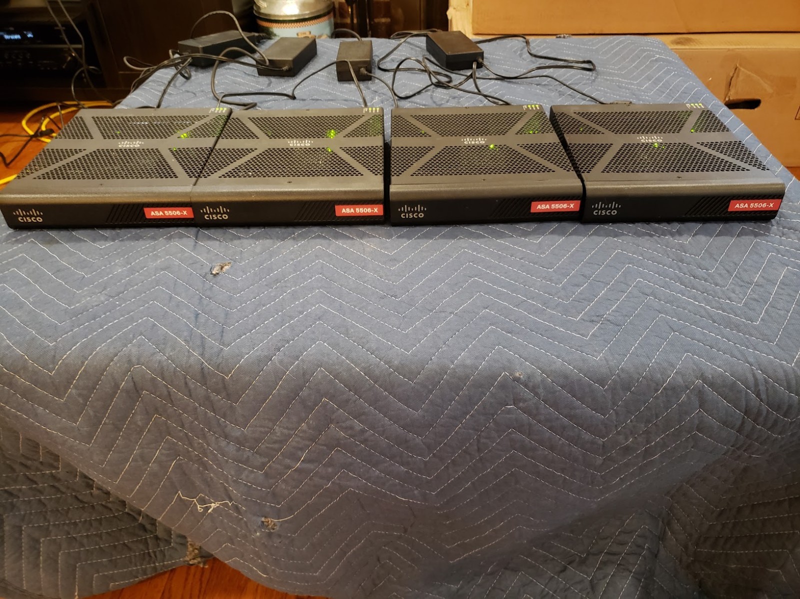 Lot of 4 Cisco ASA 5506-X, with power supplies, unaffected Serials