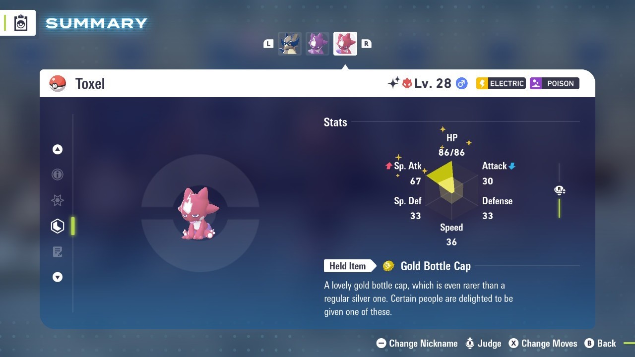 Pokémon Legends: Z-A Shiny Toxel 6iv ✨Max EV✨ ALPHA