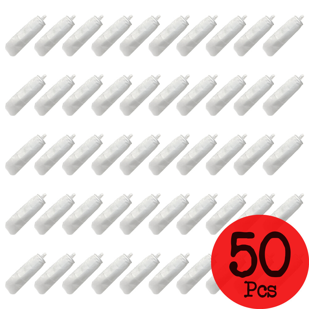 Lot of 50 pcs PRM Polyester Felt Liquid Filter Bags 304 SS Ring 25 Micron Size 2