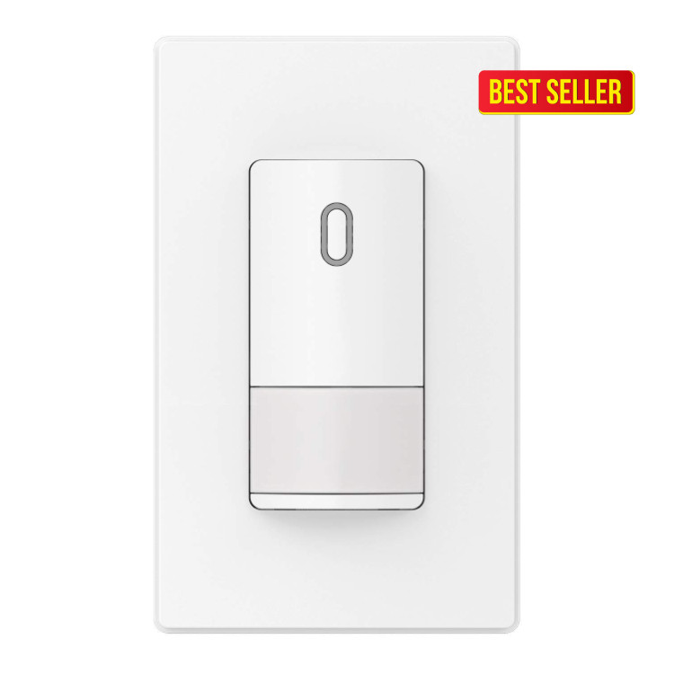 ELEGRP Motion Sensor Light Switch PIR 120 Coverage Grounded