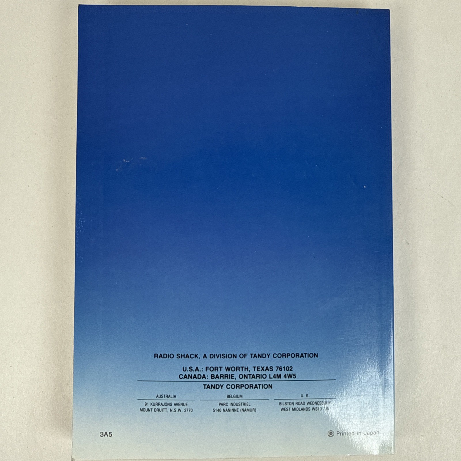 Vintage TANDY Pocket Computer PC-4 Programming Guide 26-3650B