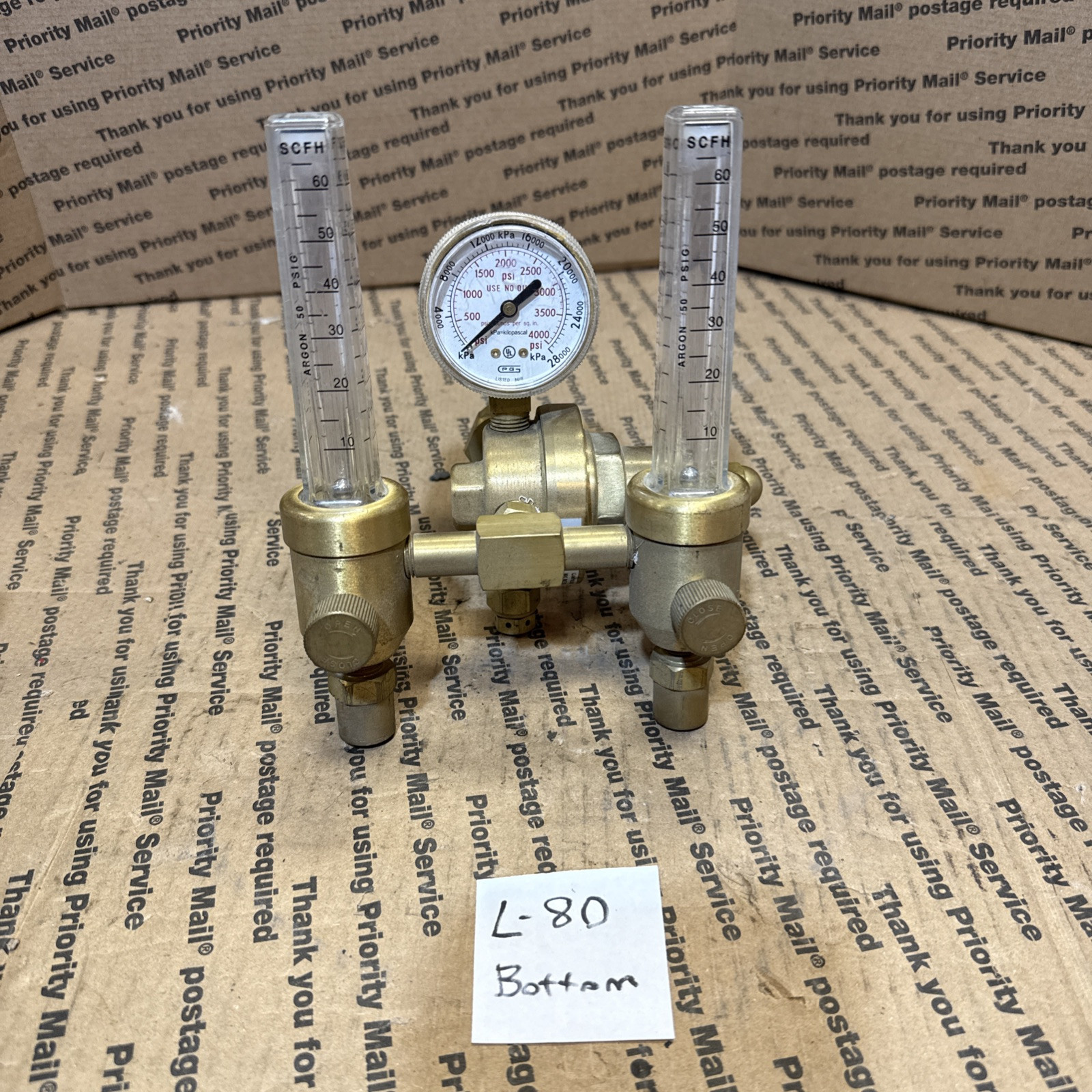 Centec 196AR-60 Compressed Gas Regulator Used Free Shipping Has Engraving