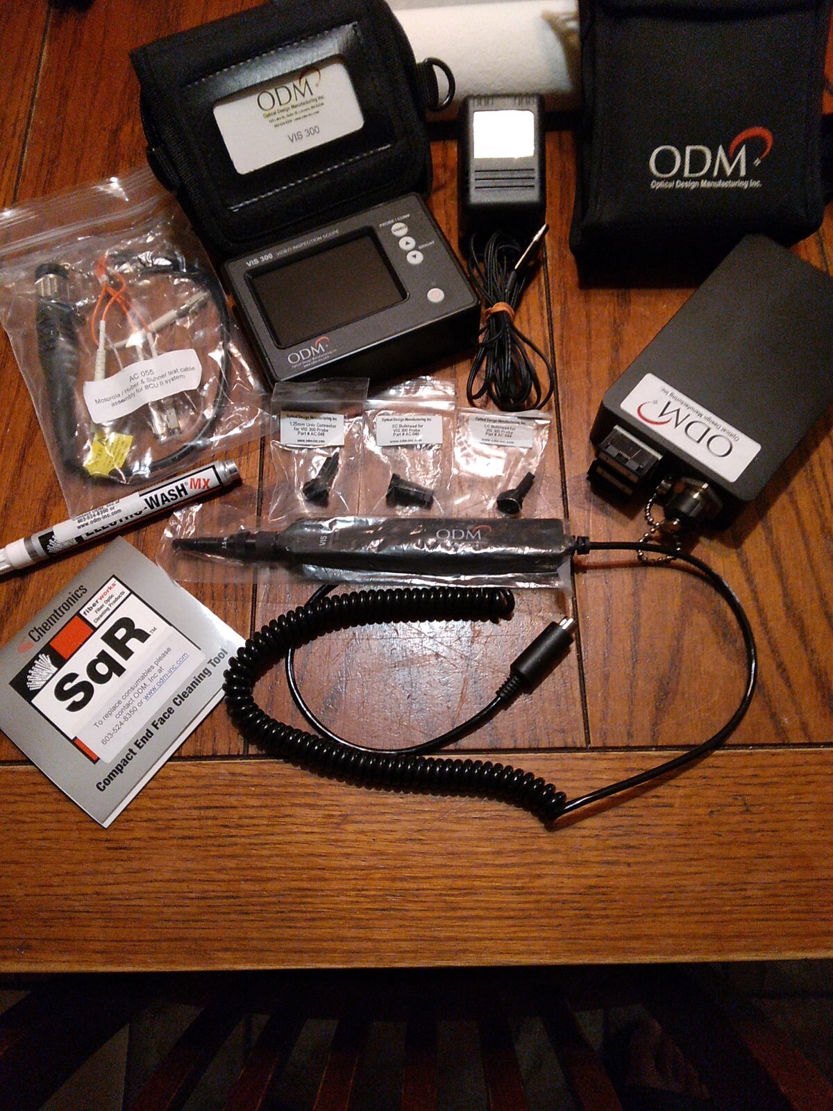 ODM VIS300M SM Fiber Optic Test & Inspection Kit VIS300 Video Scope, 1.25mm tip