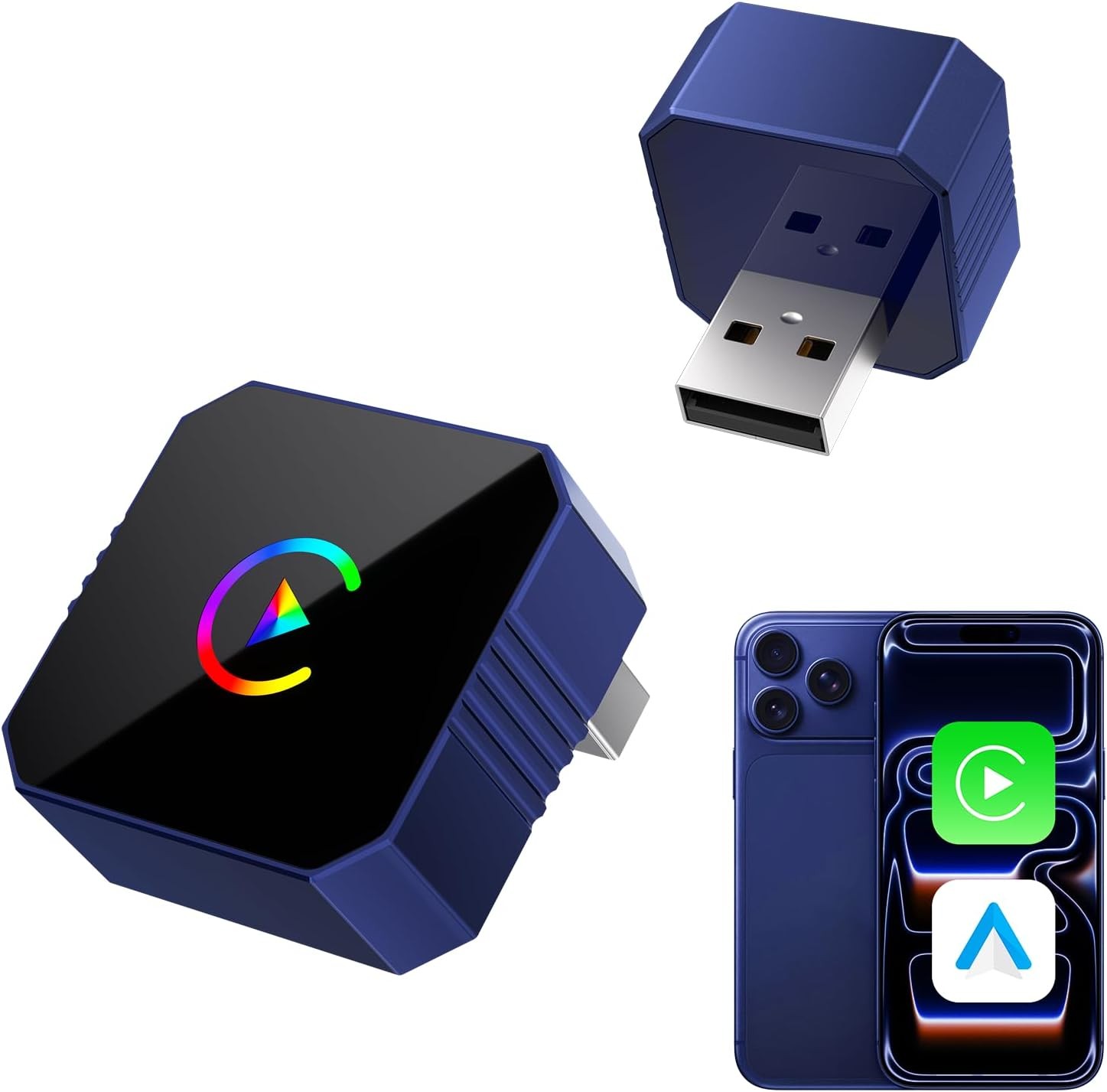Wireless CarPlay Adapter for Apple iPhone ＆ Android Auto with After 2016 Cars