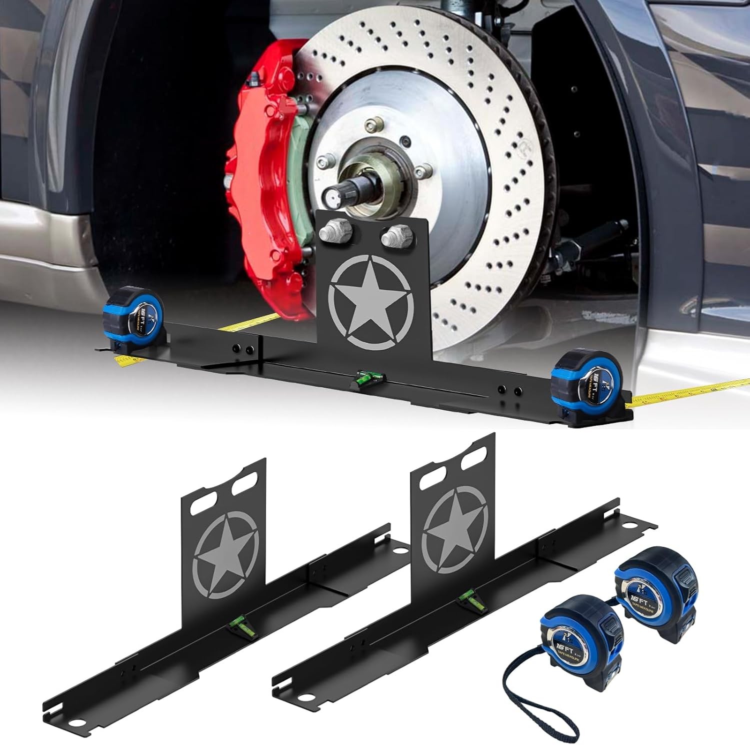 Heavy-Duty Toe Alignment Plate Tool – No Caliper Removal Needed, Includes