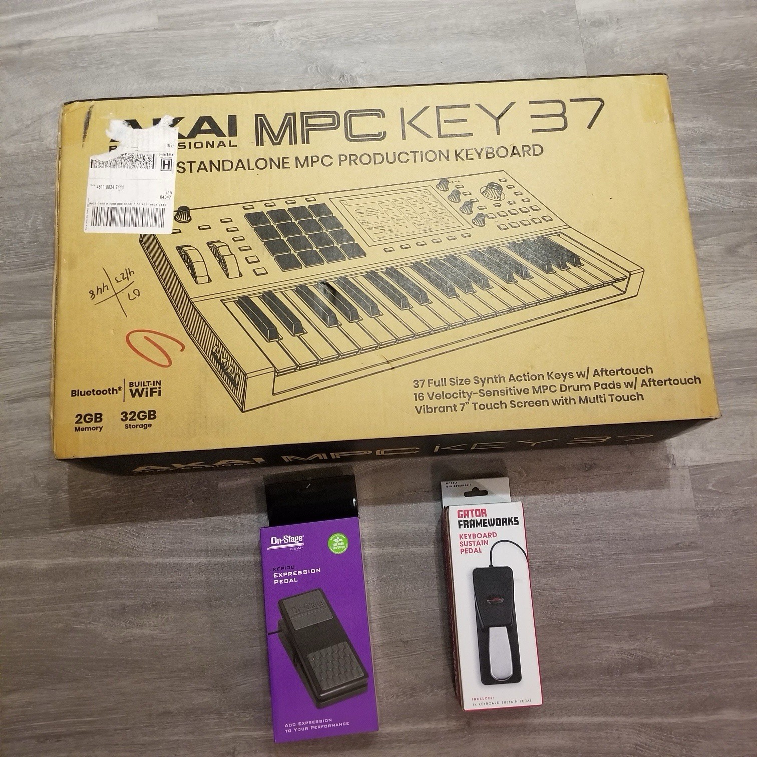 Akai Professional MPC Key 37 Standalone Production Keyboard W/ Pedals (RED)