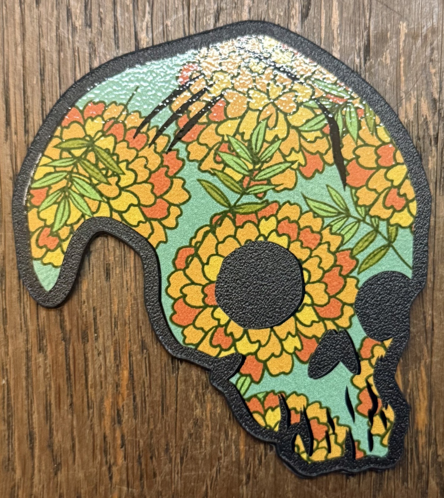 Ed’s Manifesto "Dia De Los Muertes Skull & Flowers" Patch Rare