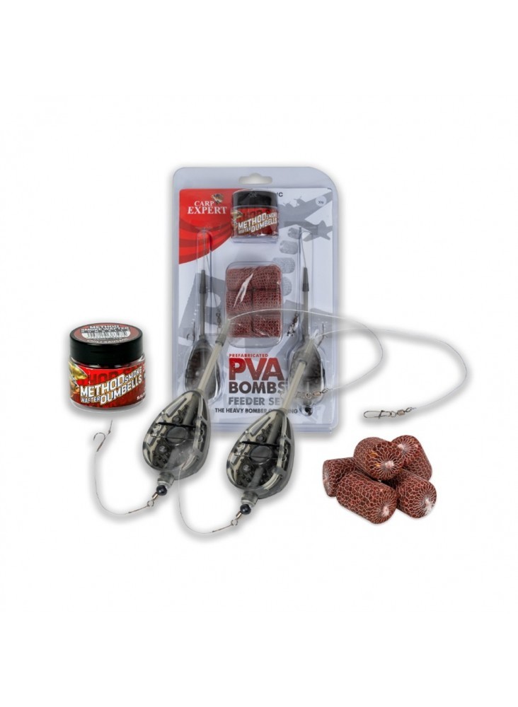 Benzar Mix Rapid PVA Bomb Set 50g+50g with Feeders & Wafters for Carp Fishing