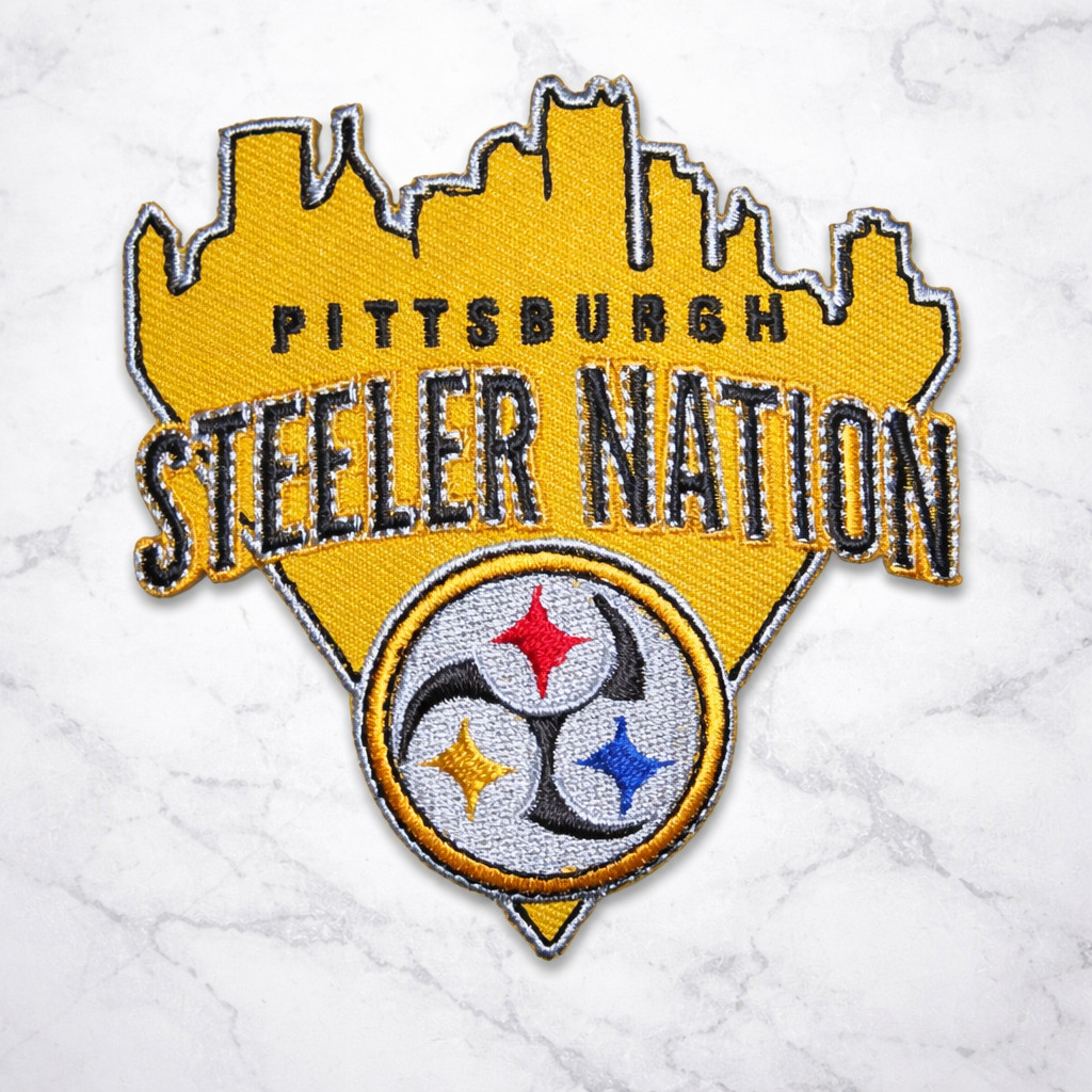 PITTSBURGH STEELER NATION STEELERS NFL EMBROIDERED Iron/Sew On Patch 3.25"X3.75"