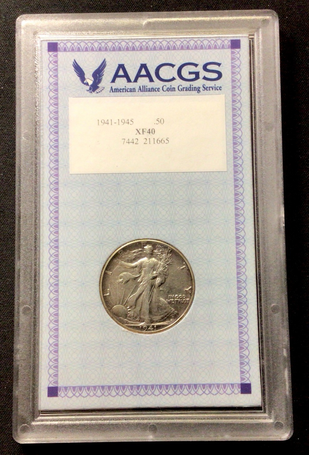 1941 Walking Liberty Silver Half Dollar! WWII! Slabbed! ENN Coins