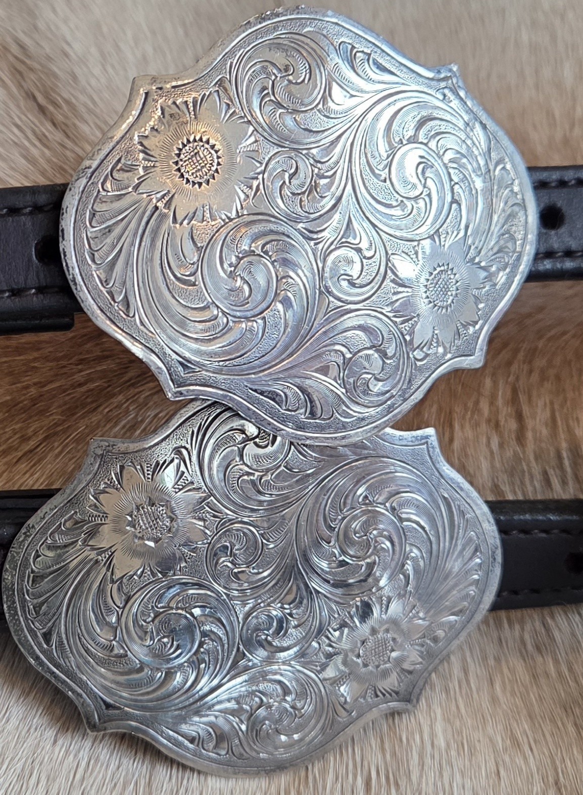 "MSI" VTG STERLING SILVER STATEMENT SHOW HEADSTALL EAR BIT CLIP BRIDLE
