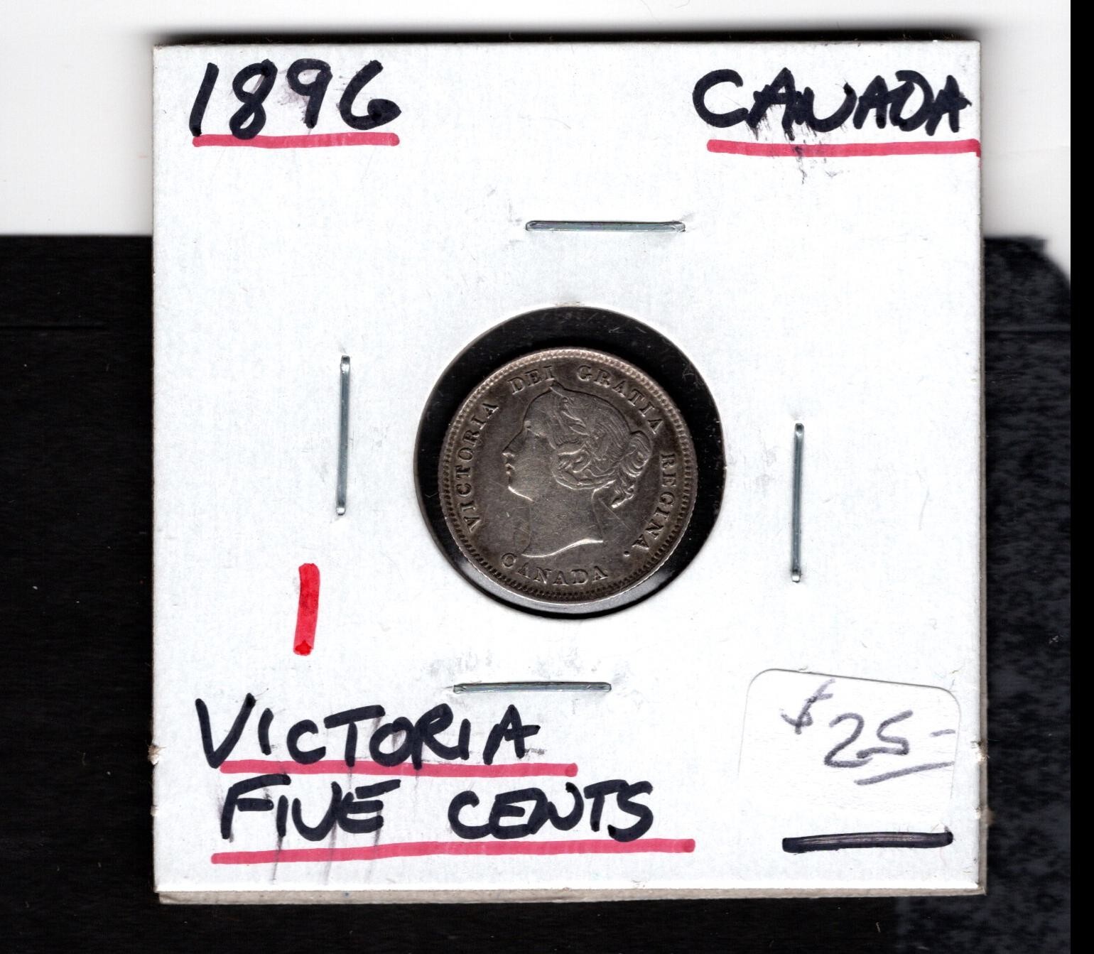 1896- Canada- Victoria Five Cents