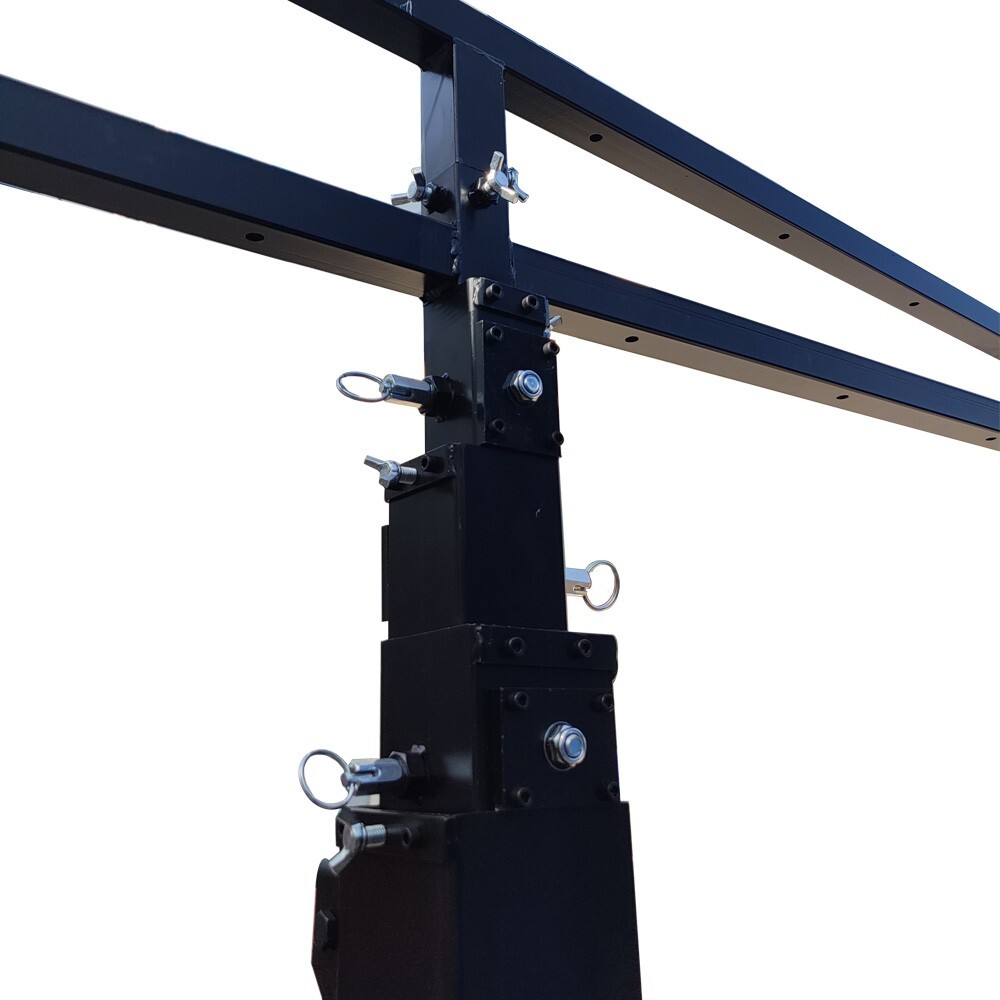 2Pcs Height Adjust 2Layers Stage Bracket with 16 Lights Position Stand 70"-275"