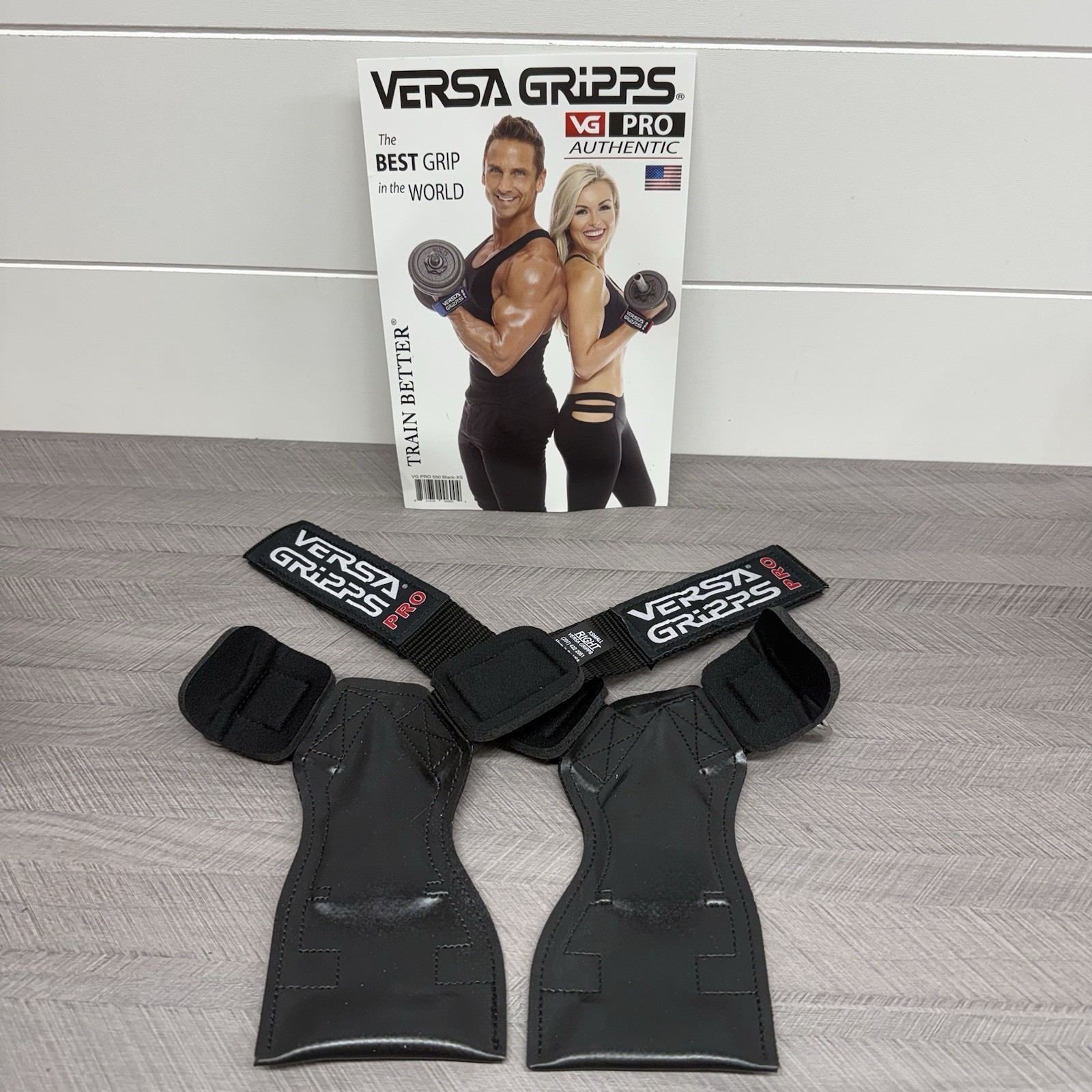 Versa Gripps® Pro, Made in the USA, Wrist Straps XS: 5 to 6 inch wrist, Black