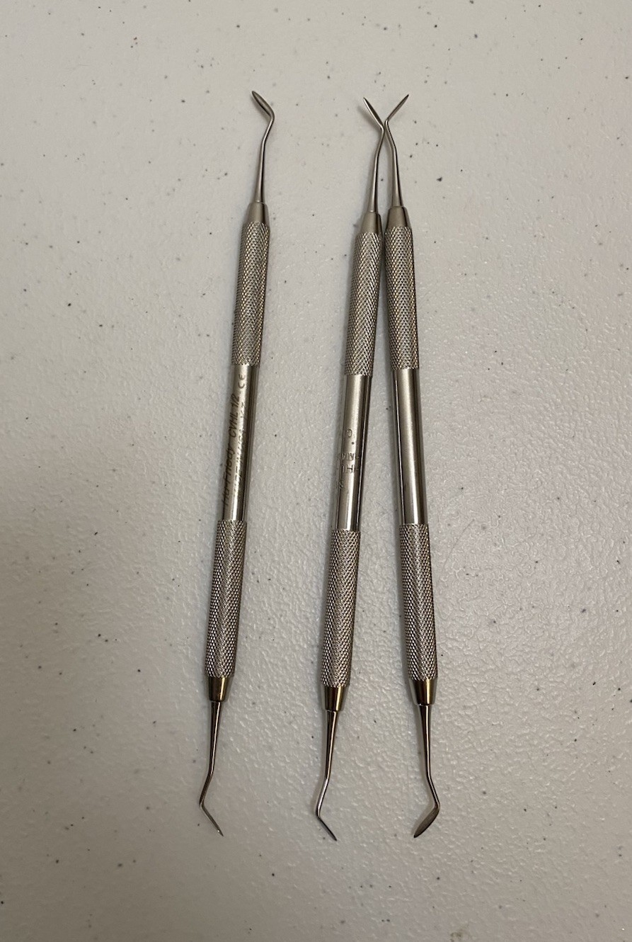 HU-Friedy #CVHL1/2 Carver 6¼" Double Ended Stainless Surgical Lot Of 4