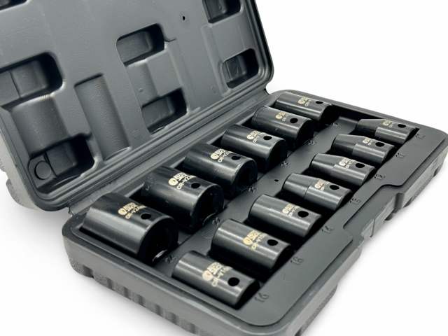 Autojack Impact Wrench Socket Set 13 Pc 1/2 Square Drive Sq Dr Metric 10 - 24mm