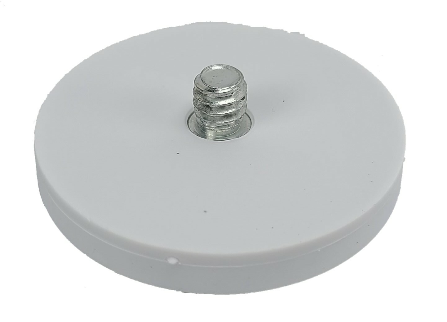 44mm Magnet 1/4-20" Thread White Fits Ring Camera Rubber Coated