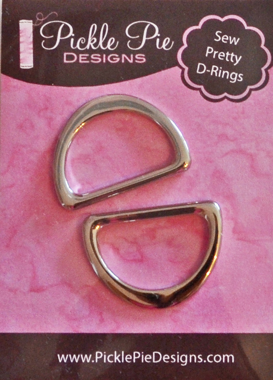 Sew Pretty D-Rings 1" Silver Tone for Bags & Totes