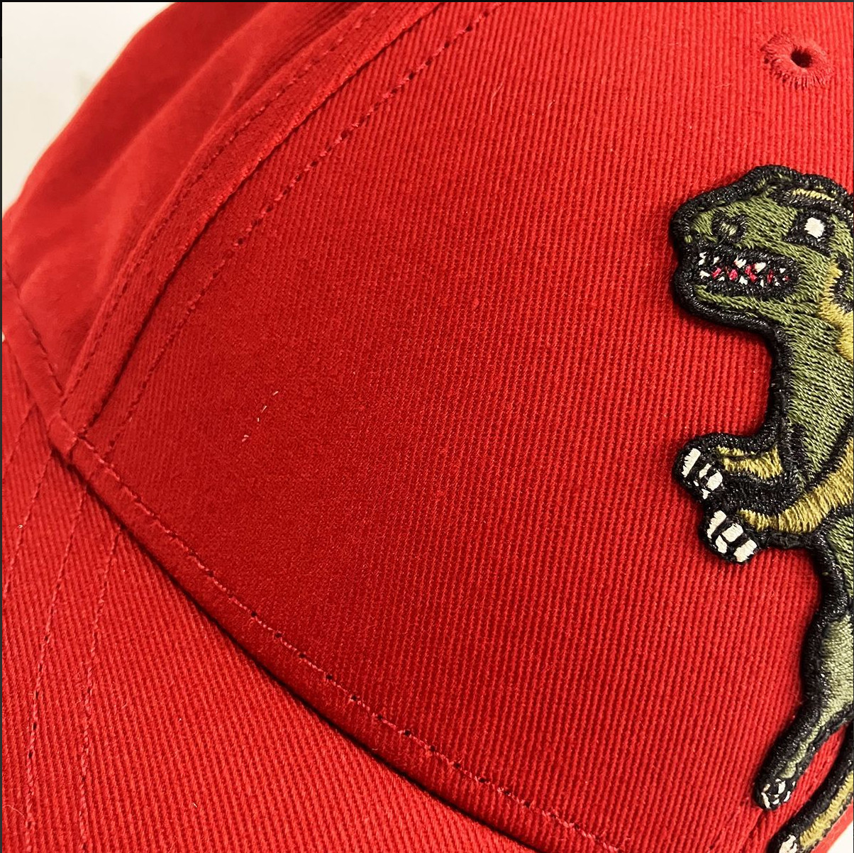 COACH Rexy Dinosaur Red Cap Hat w/ Rexy Charm Cotton Leather Trim Unisex Japan