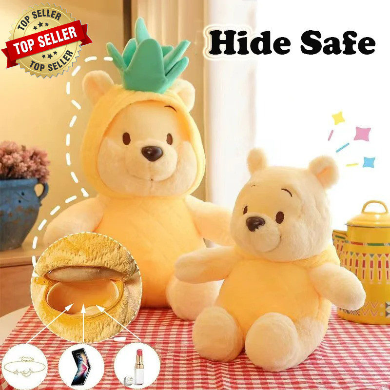 Teddy Bear Doll Hidden Compartment Secret Home Diversion Stash Container Storage