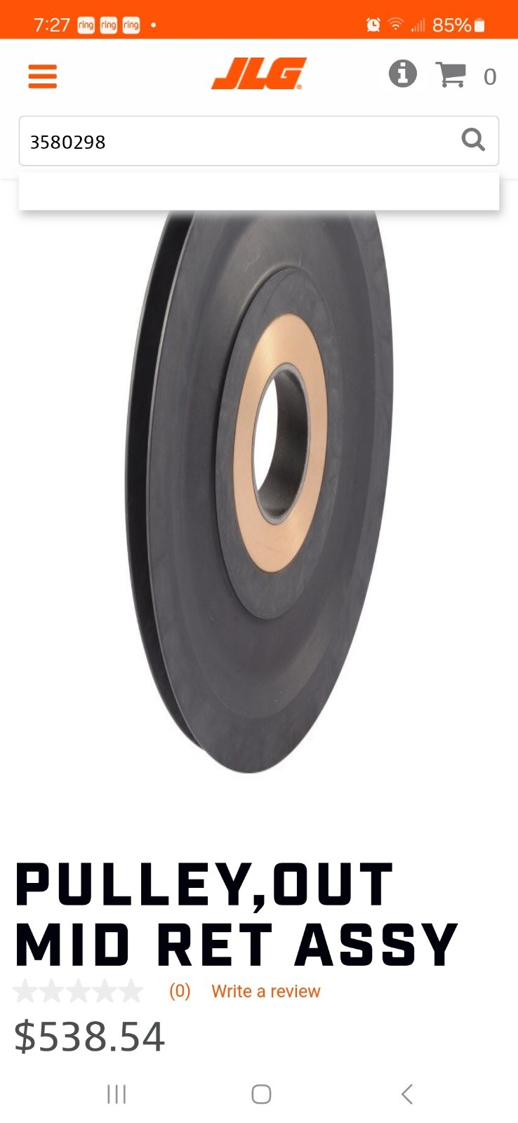 Jlg 3590298 Sheave Pulley New Oem 1200sj Ultra Boom