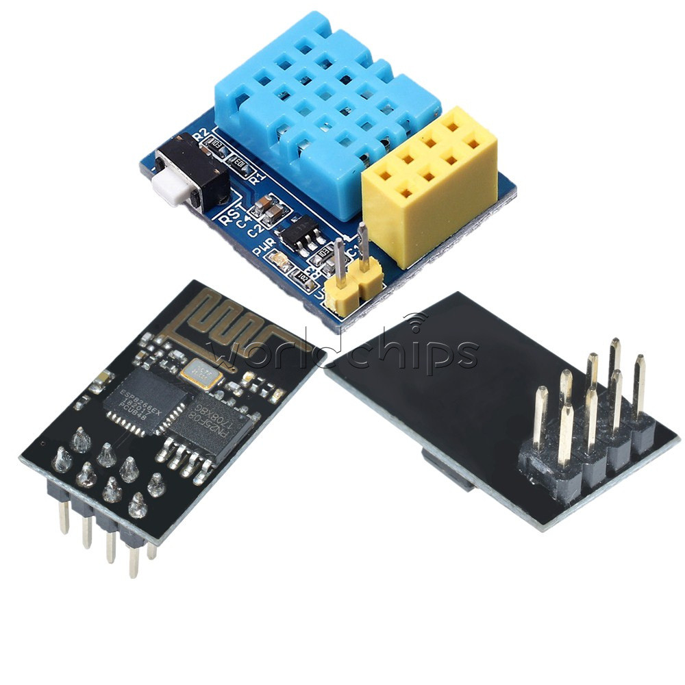 DHT11 Temperature Humidity Sensor ESP8266 ESP-01 WiFi Serial Transceiver Module