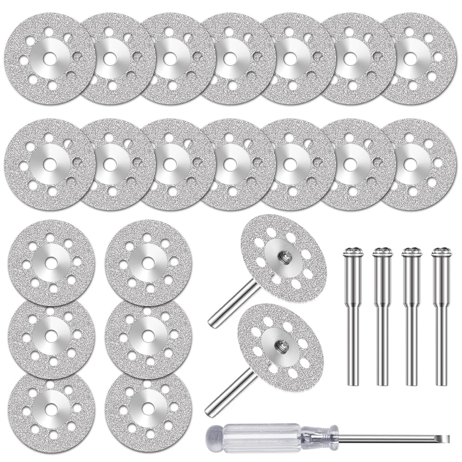 20 pcs 545 Diamond Cutting Wheel Cut Off Discs Coated (22mm) for Dremel Rotar...