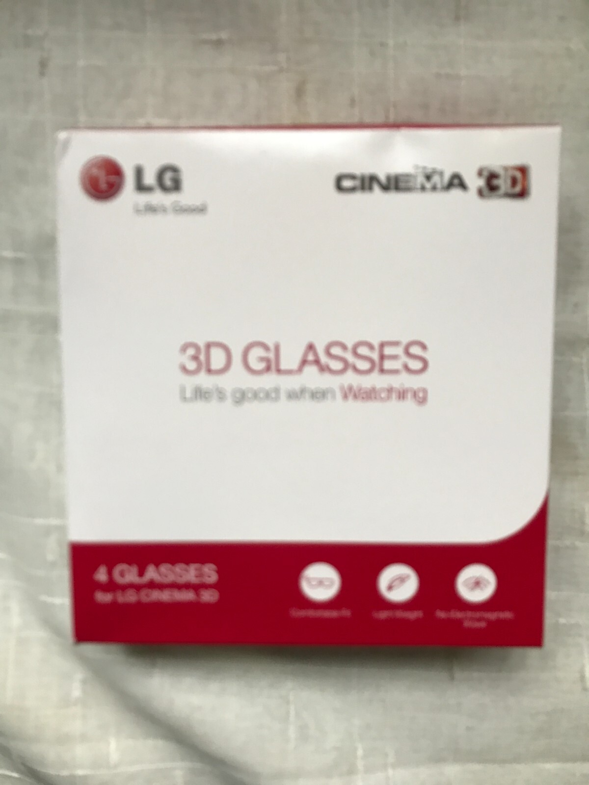 Cinema 3D Glasses LG Cinema 3D Set Of 4 NIB